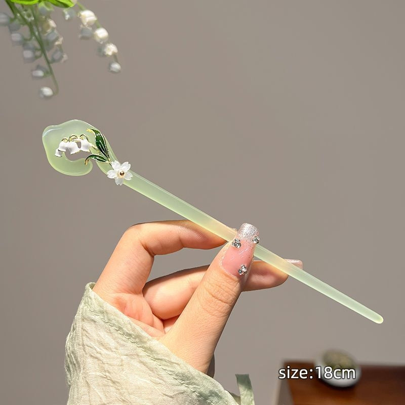 【配饰饰品】古风入江南玉簪子铃兰花发簪旗袍汉服饰品