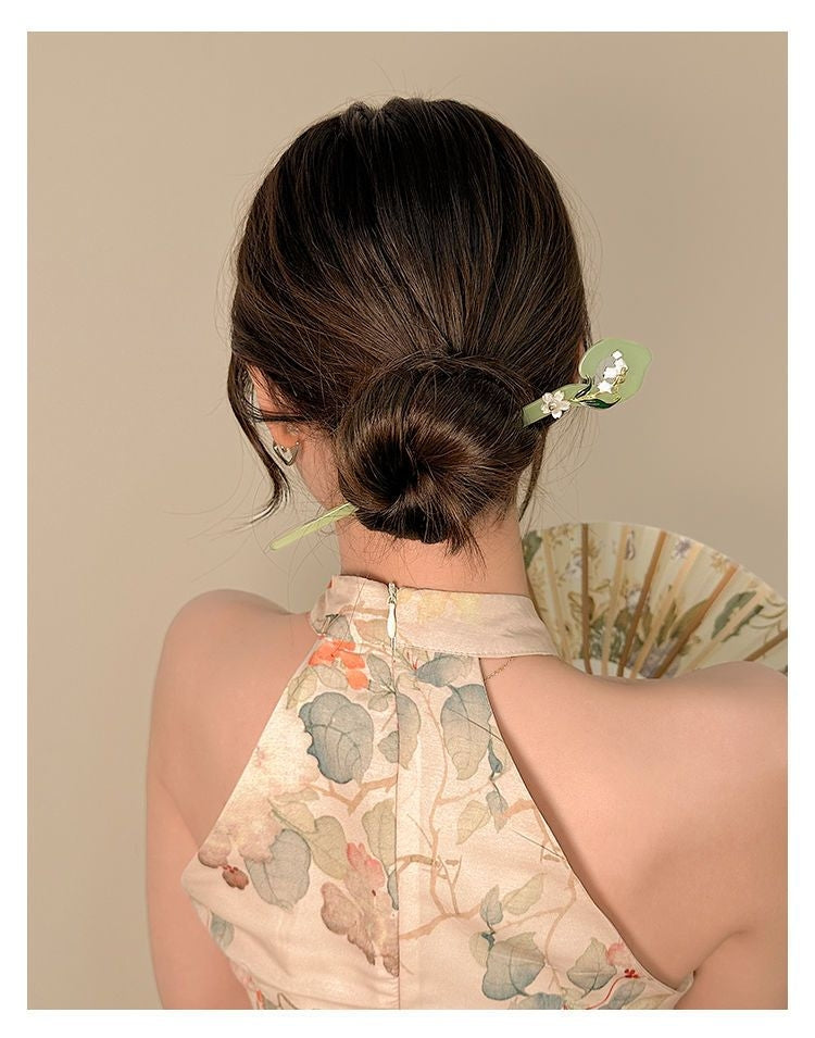 【配饰饰品】古风入江南玉簪子铃兰花发簪旗袍汉服饰品